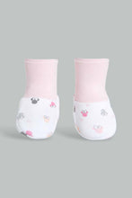 Load image into Gallery viewer, Redtag-Pink-Minnie-Mouse-Mittens-&-Booties-Set-Category:Booties,-Colour:Pink,-Filter:Baby-(0-to-12-Mths),-NBG-Booties,-New-In,-New-In-NBG-APL,-Non-Sale,-S22C,-Section:Kidswear-Baby-0 to 12 Months