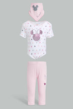 Load image into Gallery viewer, Redtag-Pink-Minnie-Mouse-3-Pieces-Hanging-Gift-Set-Gift-Sets-Baby-0 to 12 Months