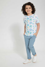 Load image into Gallery viewer, Redtag-Blue-Pullon-Trouser-With-Waistband-Chino-Trousers-Boys-2 to 8 Years