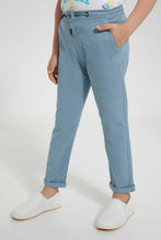 Load image into Gallery viewer, Redtag-Blue-Pullon-Trouser-With-Waistband-Chino-Trousers-Boys-2 to 8 Years