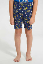 تنزيل الصورة على معرض الصور، Redtag-Navy-Spaceman-Print-T---Shirt-And-Short-Pyjama-Set-Pyjama-Sets-Boys-2 to 8 Years