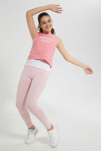 تنزيل الصورة على معرض الصور، Redtag-Pink-Basic-Legging-Leggings-Senior-Girls-9 to 14 Years