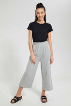 تنزيل الصورة على معرض الصور، Redtag-Grey-Melange-Capri-With-Side-Pocket-Capris-Senior-Girls-9 to 14 Years
