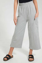 تنزيل الصورة على معرض الصور، Redtag-Grey-Melange-Capri-With-Side-Pocket-Capris-Senior-Girls-9 to 14 Years