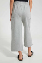 تنزيل الصورة على معرض الصور، Redtag-Grey-Melange-Capri-With-Side-Pocket-Capris-Senior-Girls-9 to 14 Years