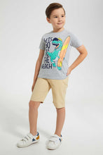 Load image into Gallery viewer, Redtag-Grey-T-Shirt-And-Short-With-Sun-Glasses-Sets-Boys-2 to 8 Years