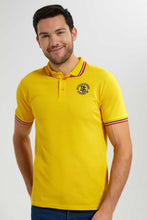 Load image into Gallery viewer, Redtag-Yellow-Polo-With-Tipping-Polo-Shirts-Men's-