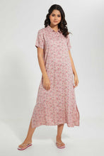 Load image into Gallery viewer, Redtag-Pale-Pink-Floral-Printed-Nightgown-Nightgowns-Women's-