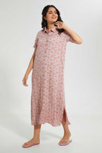 Load image into Gallery viewer, Redtag-Pale-Pink-Floral-Printed-Nightgown-Nightgowns-Women's-