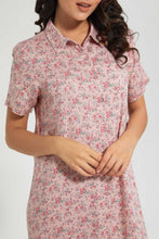 Load image into Gallery viewer, Redtag-Pale-Pink-Floral-Printed-Nightgown-Nightgowns-Women's-