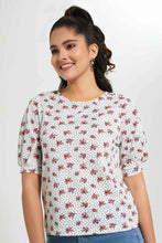Load image into Gallery viewer, Redtag-Assorted-Pleated-Sleeve-Top-With-Gold-Button-Details-On-Shoulder-Blouses-Women's-