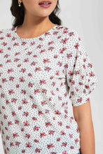 Load image into Gallery viewer, Redtag-Assorted-Pleated-Sleeve-Top-With-Gold-Button-Details-On-Shoulder-Blouses-Women's-