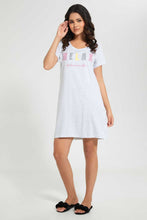 تنزيل الصورة على معرض الصور، Redtag-Pink/Mint-Printed-NighT-Shirt-(2-Pack)-Nightshirts-Women's-