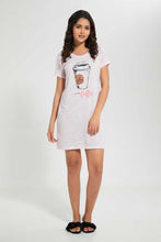 تنزيل الصورة على معرض الصور، Redtag-Pink/Mint-Printed-NighT-Shirt-(2-Pack)-Nightshirts-Women's-