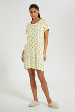 تنزيل الصورة على معرض الصور، Redtag-Yellow/Pink-Printed-NighT-Shirt-(2-Pack)-Nightshirts-Women's-