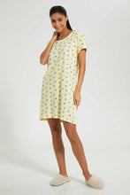 تنزيل الصورة على معرض الصور، Redtag-Yellow/Pink-Printed-NighT-Shirt-(2-Pack)-Nightshirts-Women's-