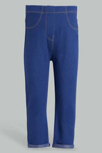 تنزيل الصورة على معرض الصور، Redtag-Mid-Wash-Knit-Jegging-Jeggings-Infant-Girls-3 to 24 Months