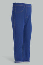 تنزيل الصورة على معرض الصور، Redtag-Mid-Wash-Knit-Jegging-Jeggings-Infant-Girls-3 to 24 Months