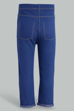 تنزيل الصورة على معرض الصور، Redtag-Mid-Wash-Knit-Jegging-Jeggings-Infant-Girls-3 to 24 Months