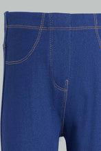 تنزيل الصورة على معرض الصور، Redtag-Mid-Wash-Knit-Jegging-Jeggings-Infant-Girls-3 to 24 Months