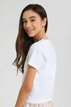 Load image into Gallery viewer, Redtag-White/Beige-2Pcs-Pack-T-Shirt-With-Pocket-Plain-T-Shirts-Senior-Girls-9 to 14 Years