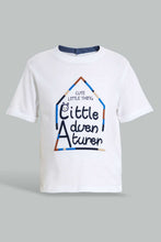 تنزيل الصورة على معرض الصور، Redtag-White-Chinlle-Patch-Tshirt-Graphic-T-Shirts-Infant-Boys-3 to 24 Months