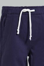 تنزيل الصورة على معرض الصور، Redtag-Navy-And-Teal-Printed-Trouser-Short-2Pack-Chino-Shorts-Infant-Boys-3 to 24 Months