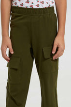 تنزيل الصورة على معرض الصور، Redtag-Olive-Girls-Cargo-Trouser-Cargo-Pants-Girls-2 to 8 Years