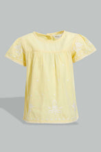 Load image into Gallery viewer, Redtag-Yellow-Embroidered-Blouse-Blouses-Infant-Girls-3 to 24 Months