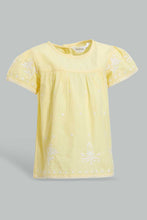 Load image into Gallery viewer, Redtag-Yellow-Embroidered-Blouse-Blouses-Infant-Girls-3 to 24 Months