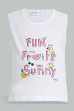 تنزيل الصورة على معرض الصور، Redtag-White-Print-T-Shirt-With-Short-Sets-Infant-Girls-3 to 24 Months