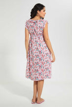Load image into Gallery viewer, Redtag-Pink-Floral-Printed-Nightgown-Nightgowns-Women's-