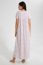 Load image into Gallery viewer, Redtag-Blue-Floral-Printed-Nightgown-Nightgowns-Women's-