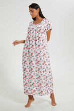 Load image into Gallery viewer, Redtag-Ivory-Floral-Printed-Nightgown-Nightgowns-Women's-