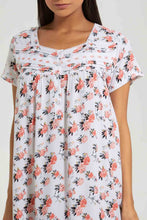Load image into Gallery viewer, Redtag-Ivory-Floral-Printed-Nightgown-Nightgowns-Women's-