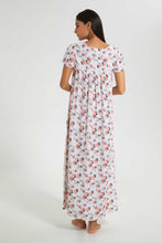 Load image into Gallery viewer, Redtag-Ivory-Floral-Printed-Nightgown-Nightgowns-Women's-