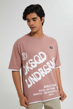 تنزيل الصورة على معرض الصور، Redtag-Pink-T-Shirt-With-Print-Graphic-Prints-Men's-
