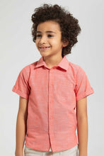 Load image into Gallery viewer, Redtag-Red-Two-Tone-Short-Sleeve-Shirt-Casual-Shirts-Boys-2 to 8 Years