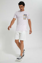 Load image into Gallery viewer, Redtag-Purple-Graphic-Print-T-Shirt-@-Back-Graphic-Prints-Men's-