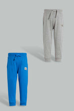 تنزيل الصورة على معرض الصور، Redtag-Blue-And-Grey-Track-(2-Pack)-Active-Pants-Infant-Boys-3 to 24 Months