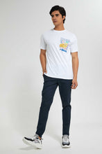 Load image into Gallery viewer, Redtag-White-Graphic-Print-T-Shirt-@-Back-Graphic-Prints-Men's-