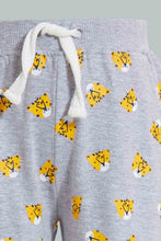 تنزيل الصورة على معرض الصور، Redtag-Grey-And-Mustard-Tiger-Print-Track-(2-Pack)-Joggers-Infant-Boys-3 to 24 Months