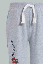 تنزيل الصورة على معرض الصور، Redtag-Grey-And-Navy-Car-Print-Track-(2-Pack)-Joggers-Infant-Boys-3 to 24 Months