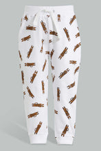 Load image into Gallery viewer, Redtag-Orange-And-White-Tiger-Print-Track-(2-Pack)-Joggers-Infant-Boys-3 to 24 Months