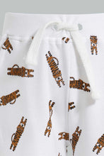 Load image into Gallery viewer, Redtag-Orange-And-White-Tiger-Print-Track-(2-Pack)-Joggers-Infant-Boys-3 to 24 Months