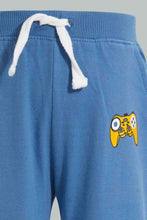 تنزيل الصورة على معرض الصور، Redtag-Blue-And-White-Game-Print-Track-(2-Pack)-Joggers-Infant-Boys-3 to 24 Months
