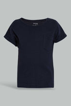 تنزيل الصورة على معرض الصور، Redtag-Navy-And-Grey-Neon--Solid-T-Shirt-(2Pack)-Plain-Infant-Boys-3 to 24 Months