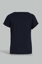 تنزيل الصورة على معرض الصور، Redtag-Navy-And-Grey-Neon--Solid-T-Shirt-(2Pack)-Plain-Infant-Boys-3 to 24 Months