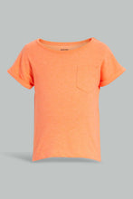 تنزيل الصورة على معرض الصور، Redtag-Yellow-And-Neon-Orange-T-Shirt(2-Pack)-Plain-Infant-Boys-3 to 24 Months