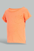 تنزيل الصورة على معرض الصور، Redtag-Yellow-And-Neon-Orange-T-Shirt(2-Pack)-Plain-Infant-Boys-3 to 24 Months